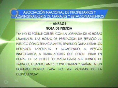 Anpage solicita horario especial para estacionamientos