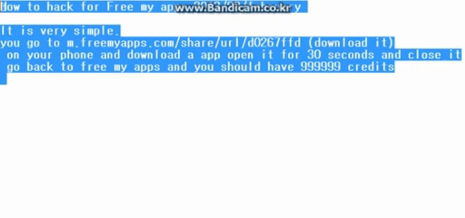 Free my apps credit hack 2013