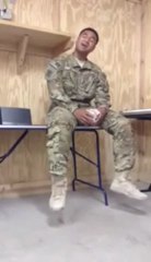 Soldier Singing Rihanna Stay Cover