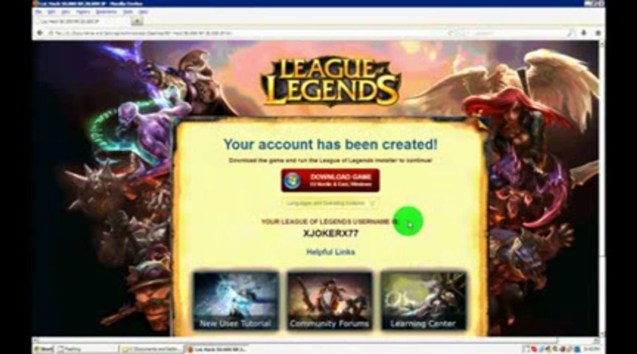 League of Legends RP Hack / Pirater / FREE Download June - July 2013 Update (LissandraAatrox - Patch)