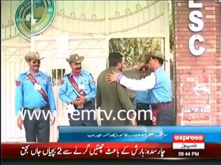 Security Personnels with COW Boy Look Outside LESCO