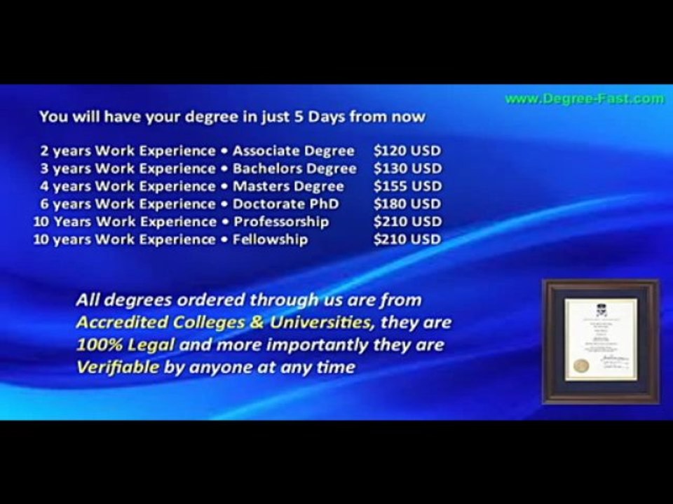Buy A Degree Fast