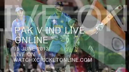 ODI Pakistan vs India Champions Trophy On 15-06-2013