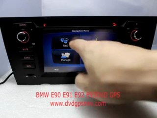 Download Video: Aftermarket BMW E90 DVD Player Head unit BMW 3 Series E90 GPS Navigation