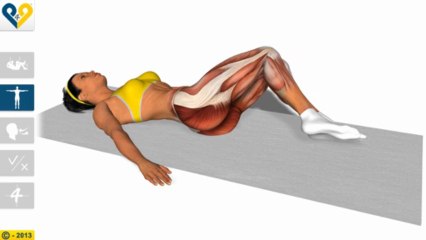 Lumbar stretch with knees rotation