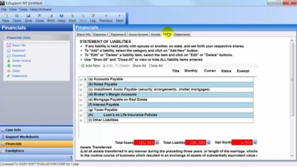 Cloud Based Family Law Software NY AutoFill Demo - by EasySoft