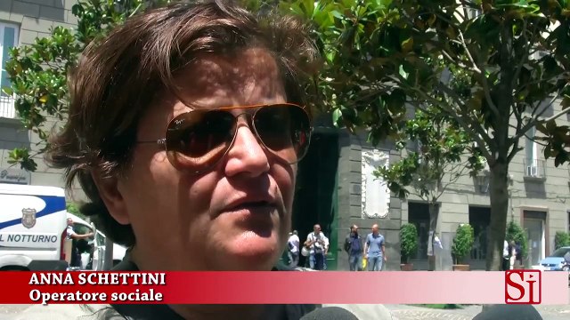 Napoli - La protesta degli operatori sociali (14.06.13)
