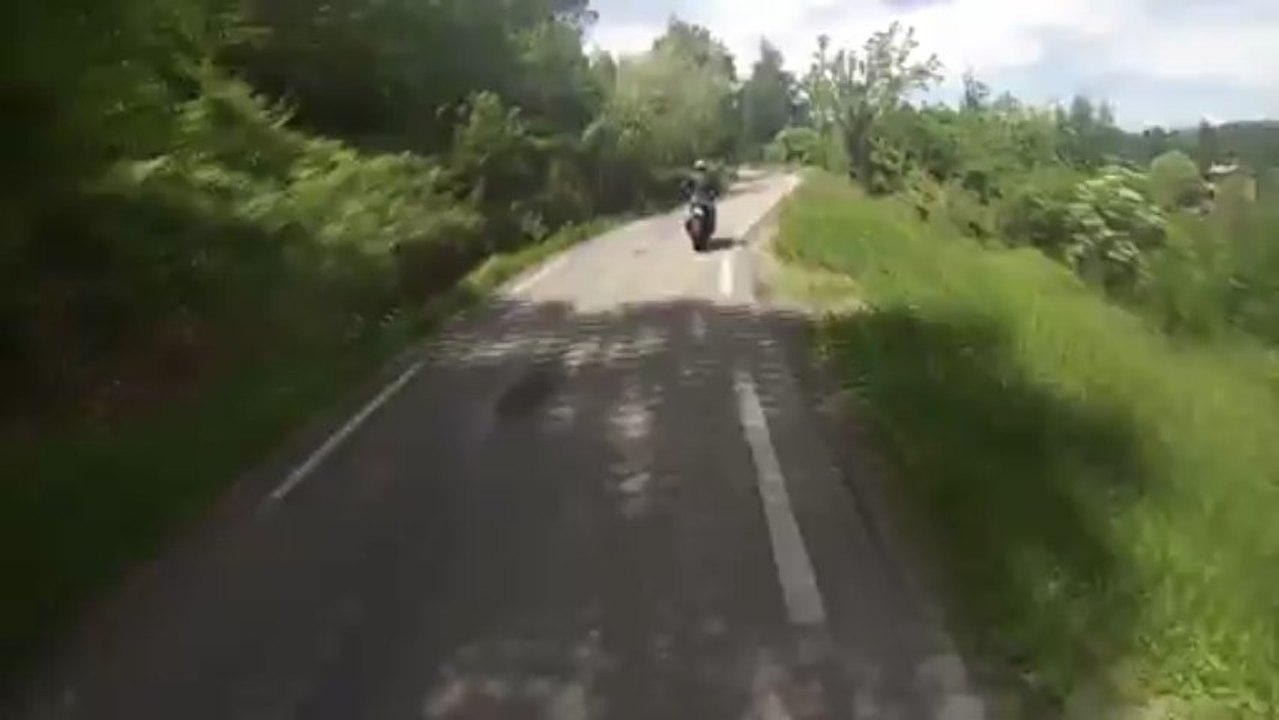 InGoPro - Balade avec Cevenne moto 30 34 en YZF R125