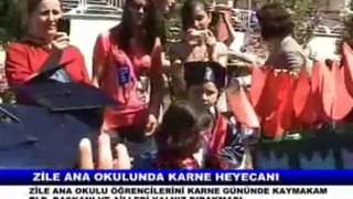 ZİLE ANAOKULUNDA KARNE HEYECANI