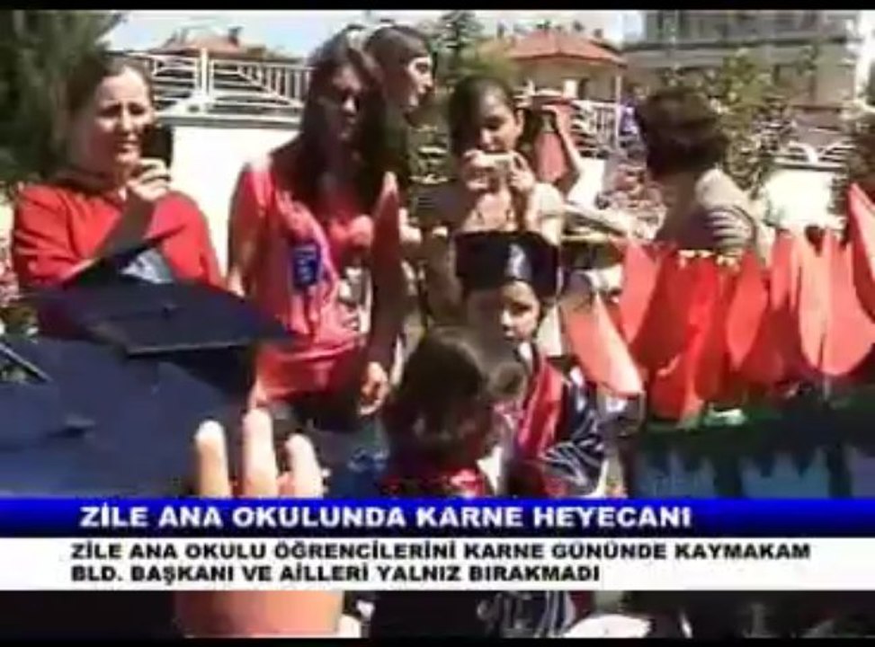 ZİLE ANAOKULUNDA KARNE HEYECANI