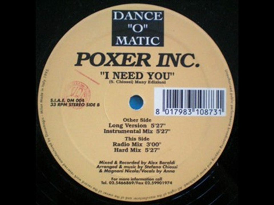 Poxer Inc. - I Need You (Hard Mix)