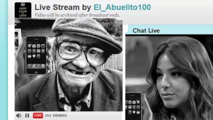 TwitCam de @El_Abuelito100 hablando x Tlf Sonia Walls