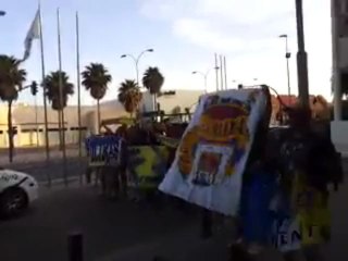 Recibimiento al equipo en Almería