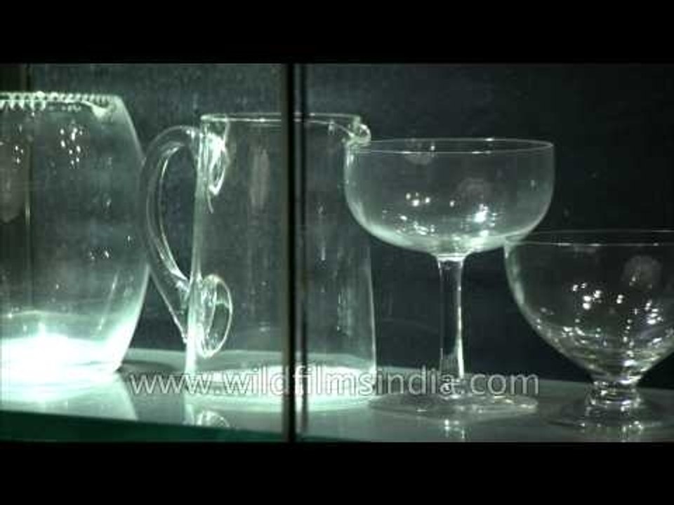 Crockery from British period on display