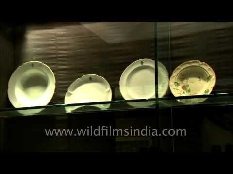 The Star of India crockery in the kitchen museum of Rashtrapati Bhavan