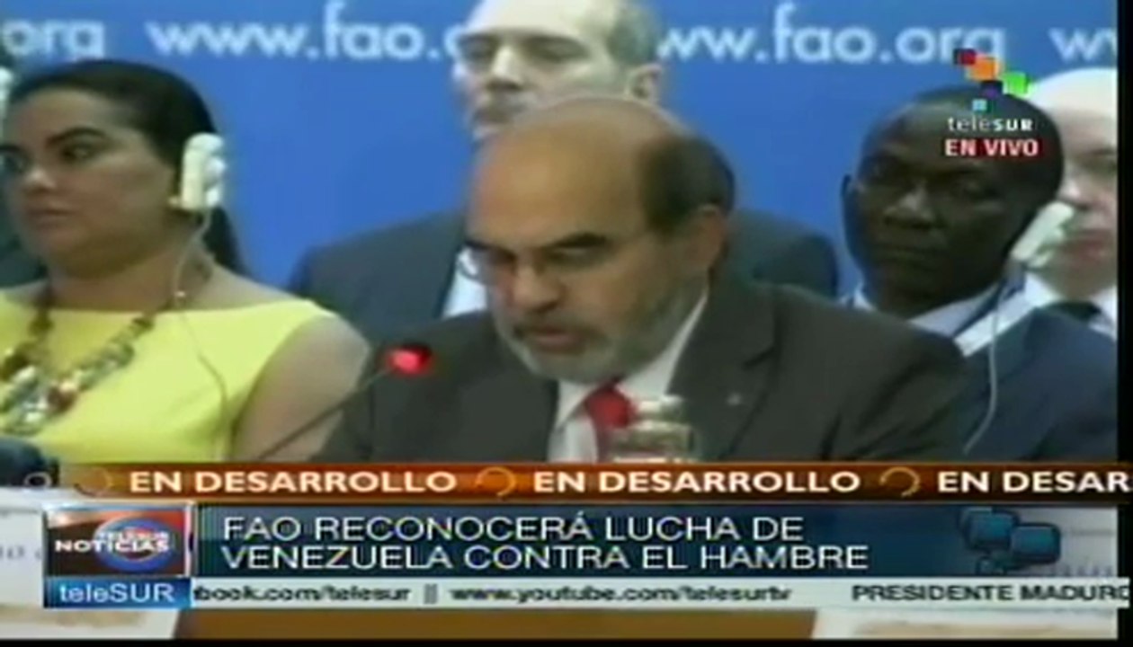 FAO reconoce a Venezuela como país que ha abatido el hambre