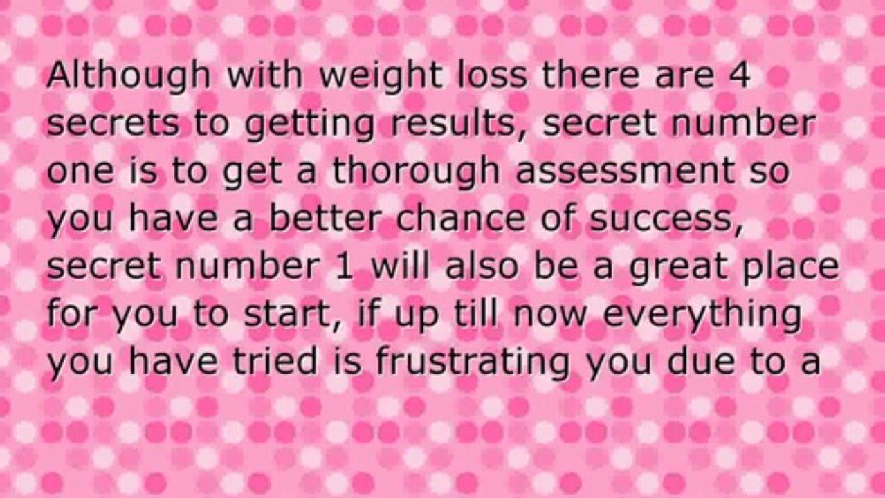 Weight Loss Secrets Part 1