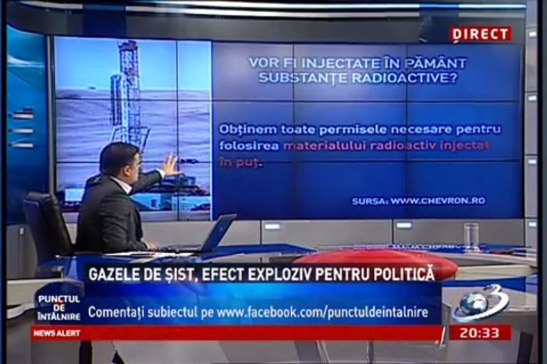 "Punctul de intalnire" despre gazele de sist: "INDEPENDENTA ENERGETICA" cu "pretul" sanatatii?