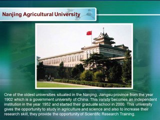 Top Life and Agriculture Sciences Universities in China