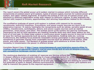 Power Grid System Market In Subsea 2018
