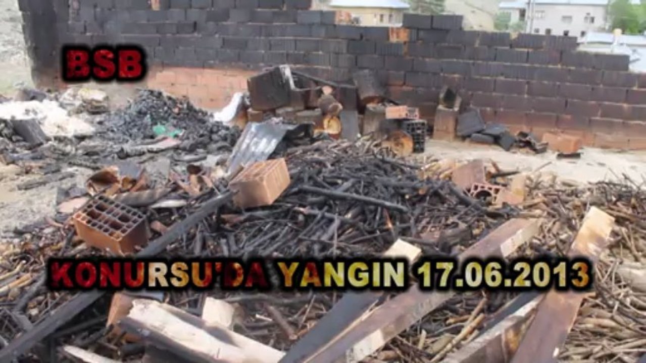 Bayburt'un Konursu beldesinde Yangın