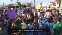 Protests in Brazil against high cost of... - no comment