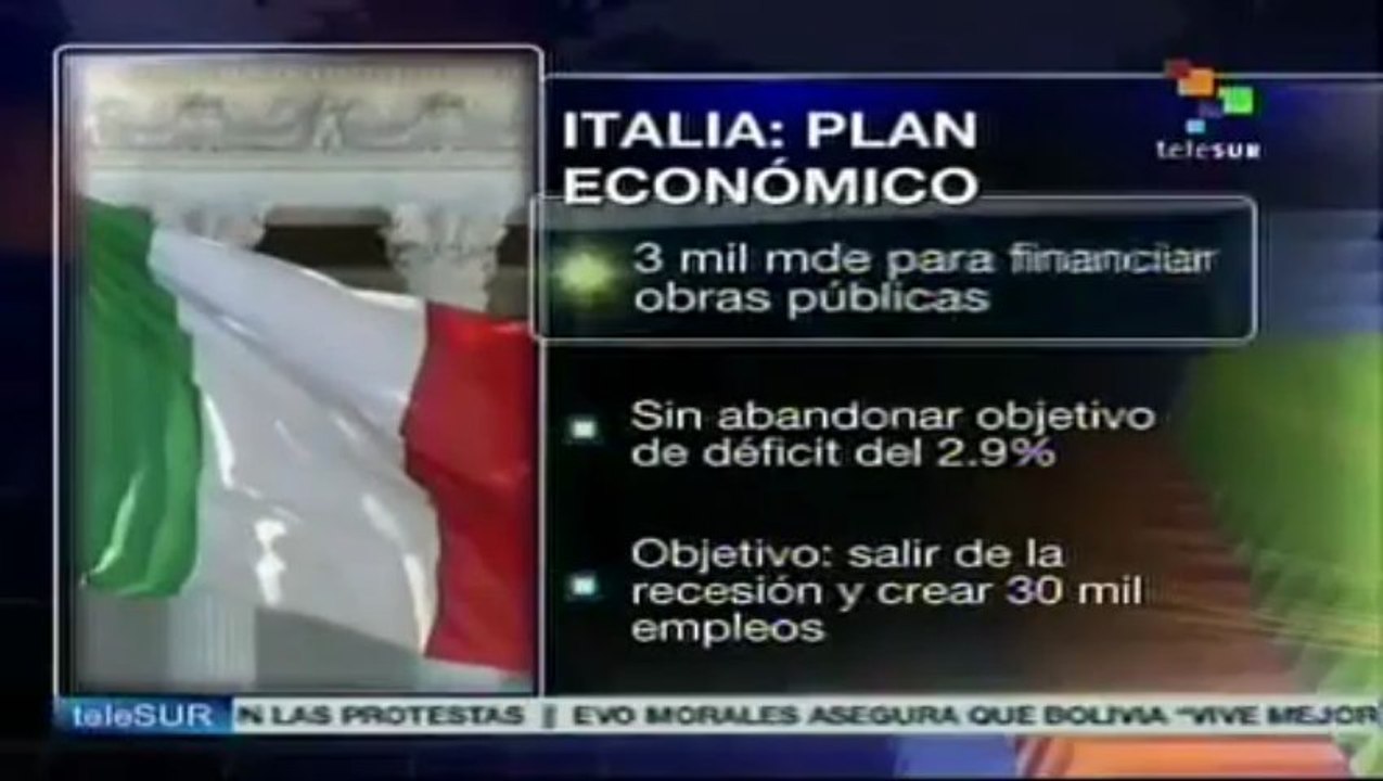 Italia invertirá tres mil millones de euros en obras públicas