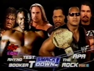 Test & Rhyno & Booker T vs. A.P.A. & The Rock