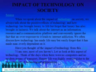 abney and associates, Impact of technology on society
