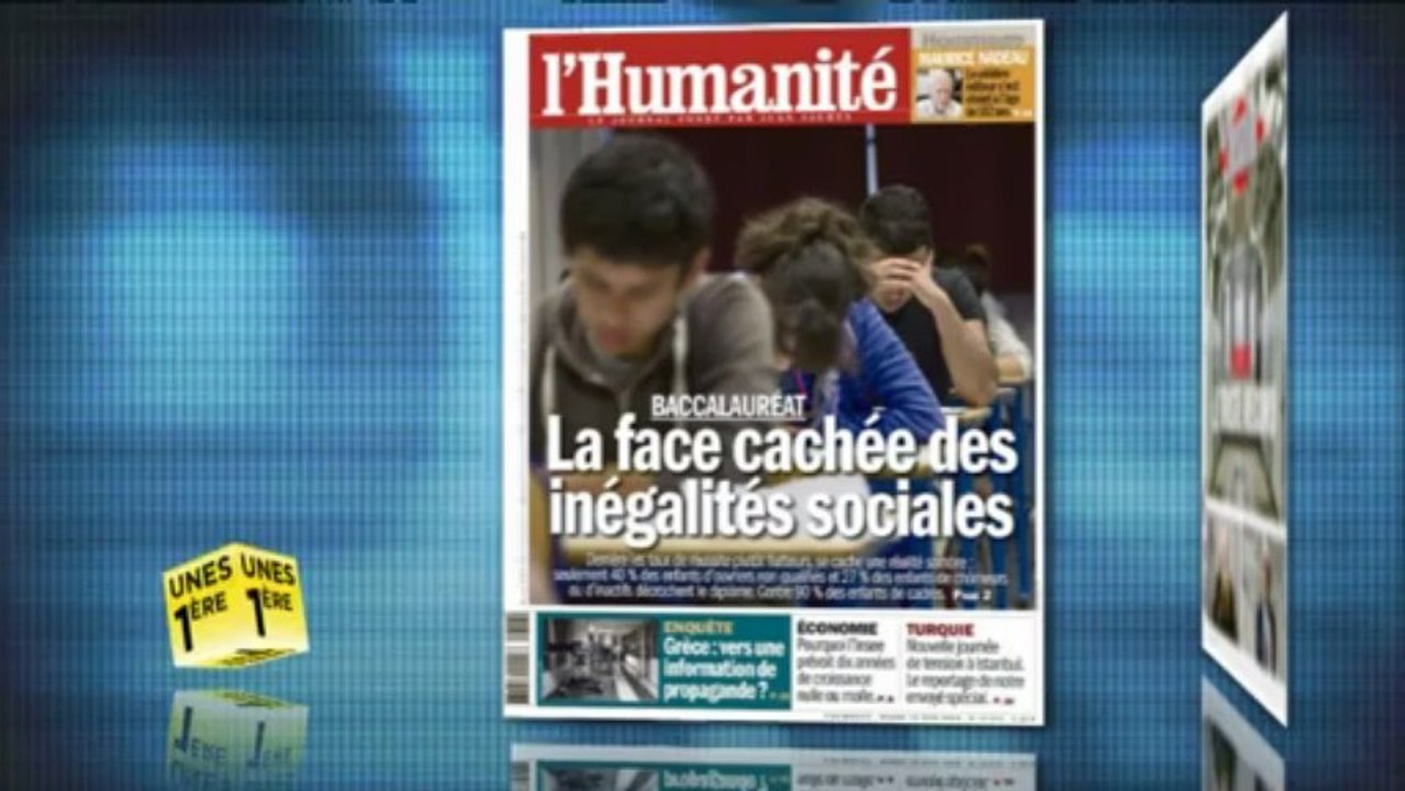 Revue de presse Unes 1ère - 17 juin 2013