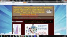 A Privacy Leakage Upper-Bound Constraint Based Approach For Cost-Effective Privacy Preserving Of Intermediate Datasets In Cloud