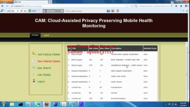 CAM : Cloud-Assisted Privacy Preserving Mobile Health Monitoring