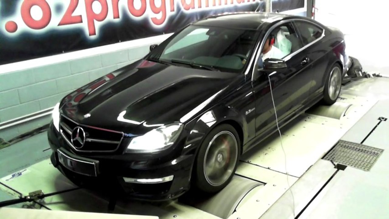 Mercedes C63 AMG PPP@521ch! 250@335kmh o2programmation Reprogrammation sur banc moteur
