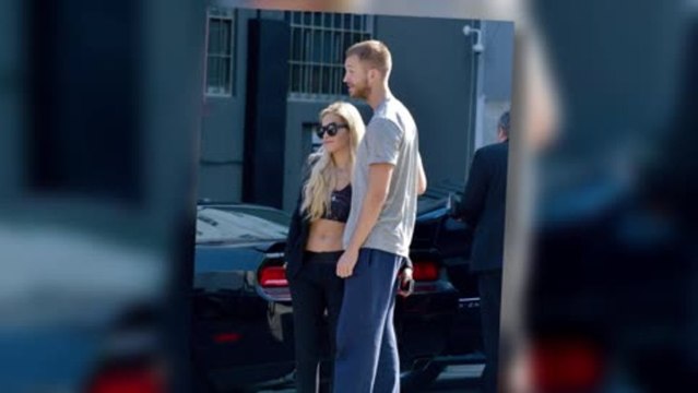 Toned Rita Ora Gives Boyfriend Calvin Harris a Goodbye Hug in Los Angeles