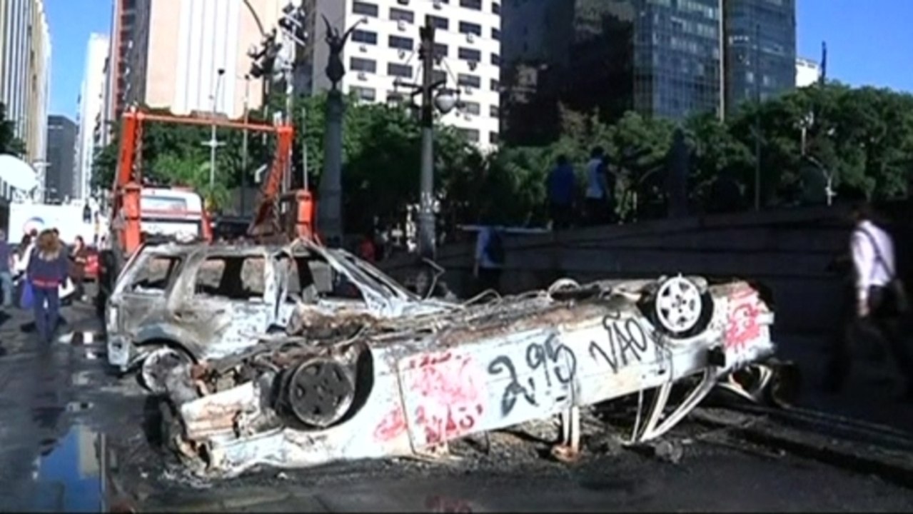 Brazil cleans up after violent clashes