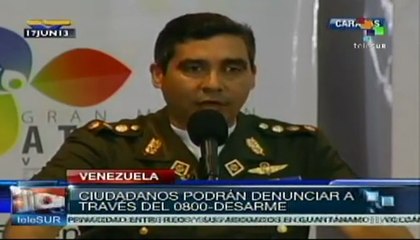 Instalan en Venezuela Comités de Desarme Voluntarios