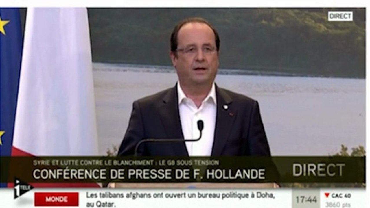 Hollande au G8 : "Un grand pas sur la lutte contre la fraude fiscale"