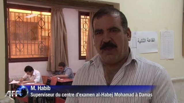 A Damas, des lycéens syriens passent leurs examens