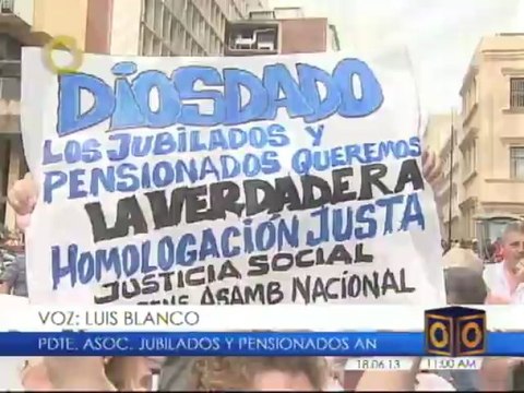 Jubilados y pensionados de la AN protestaron frente a Pajaritos