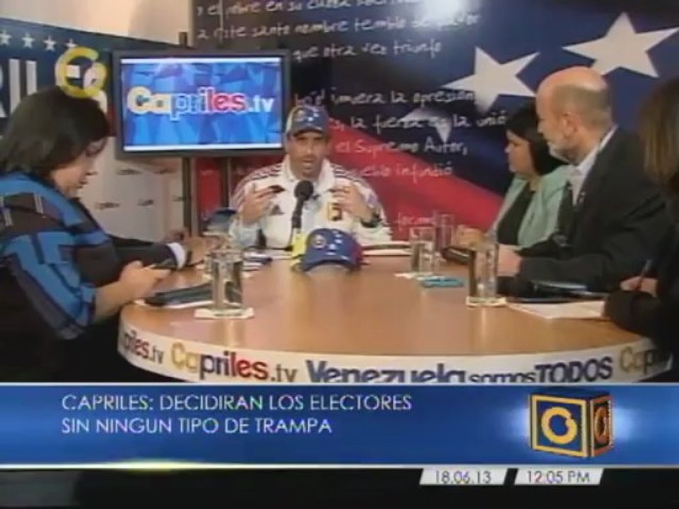 Capriles dijo que él apoya las candidaturas que están dentro de la Mesa de la Unidad Democrática