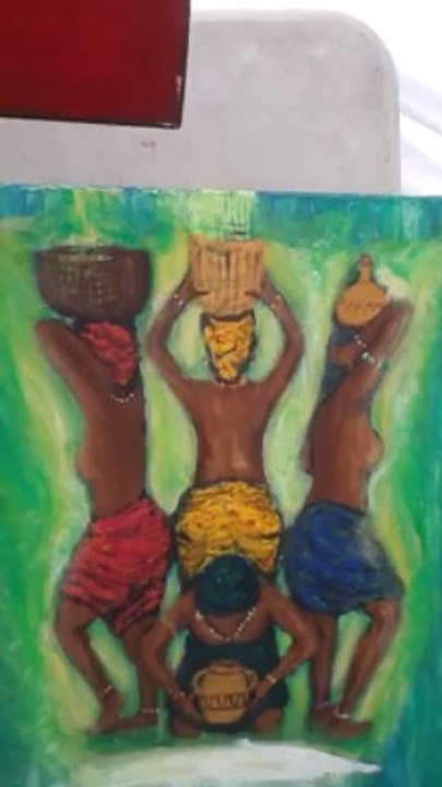 exposition de tableaux au parc de cérisier d'argenteuil avec l'artiste-peintre Blaise