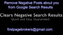 How To make negative results disappear from Google