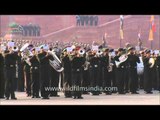Military group blowing the trumpets at the Rashtrapati Bhawan