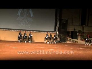 Riders  passing each other