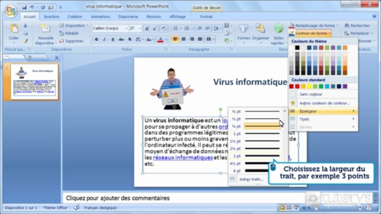 Comment mettre en forme les bordures avec PowerPoint 2007 ?