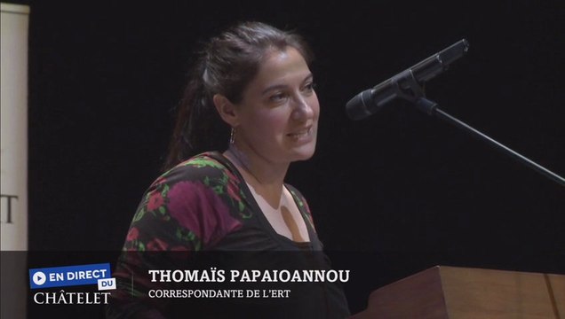 Thomais Papaïoannou, correspondante de l'ERT / En soutien au peuple grec au Châtelet