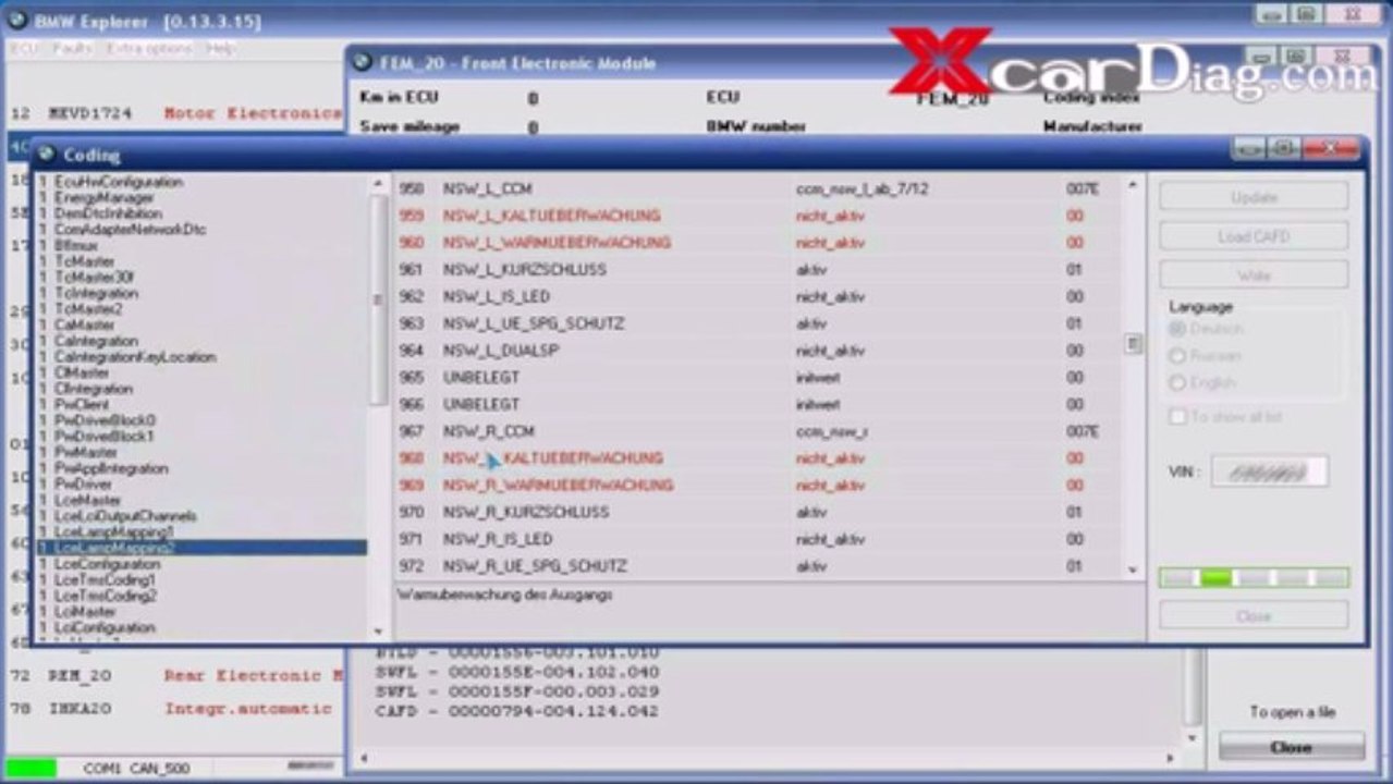 How to use BMW E/F SCANNER 2