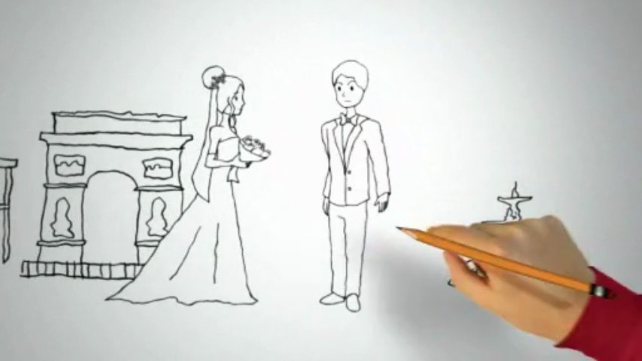 simple animated wedding