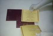 W-4771D, 60GSM, Maroon Wooly, Matte Cream Insert,Islamic Wedding Cards, Indian Invitations