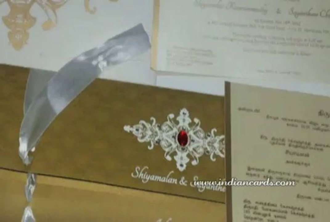 W-4794A, Custom Matte Ivory and Shimmer Gold, Designer Wedding Invitations